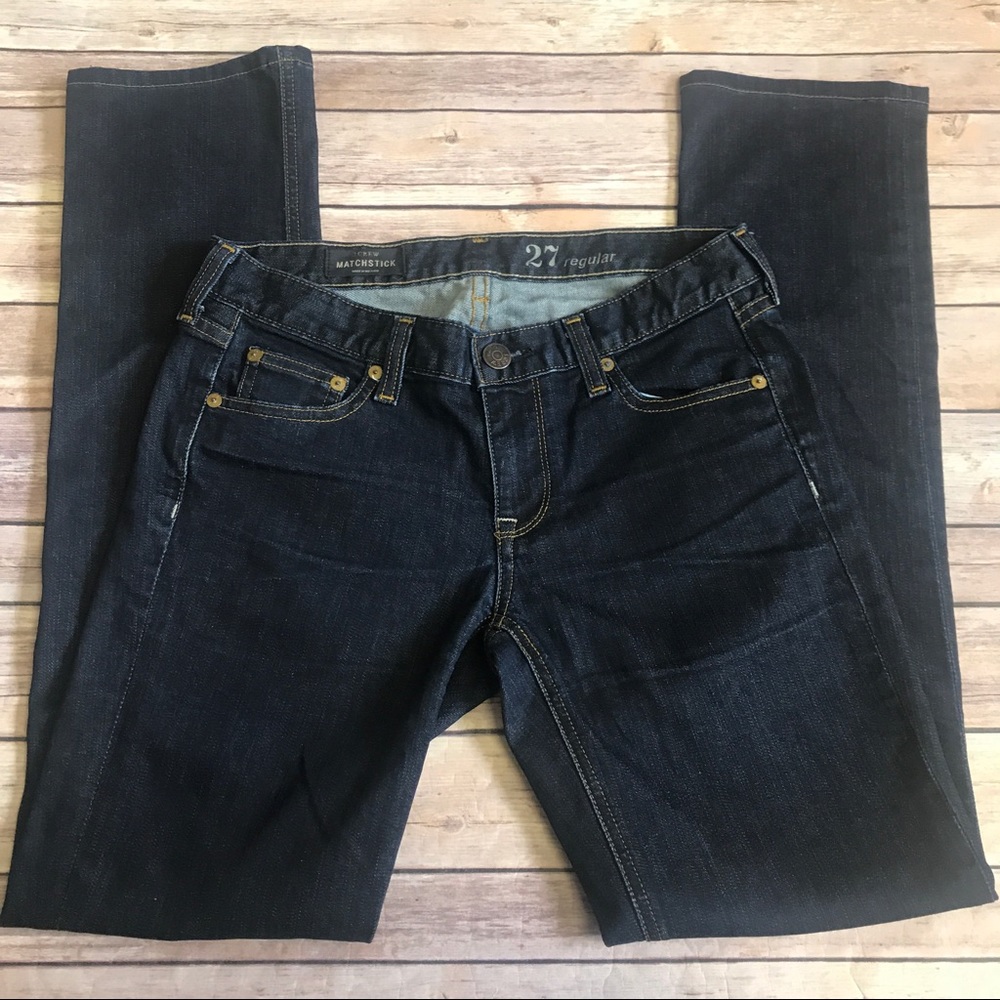 J. Crew dark wash matchstick straight leg jeans 27